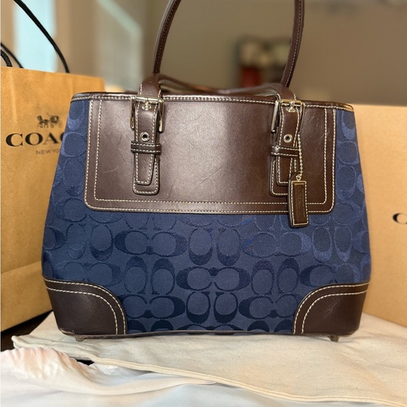 Vintage Coach Hampton - Navy Blue - Picture 1 of 8